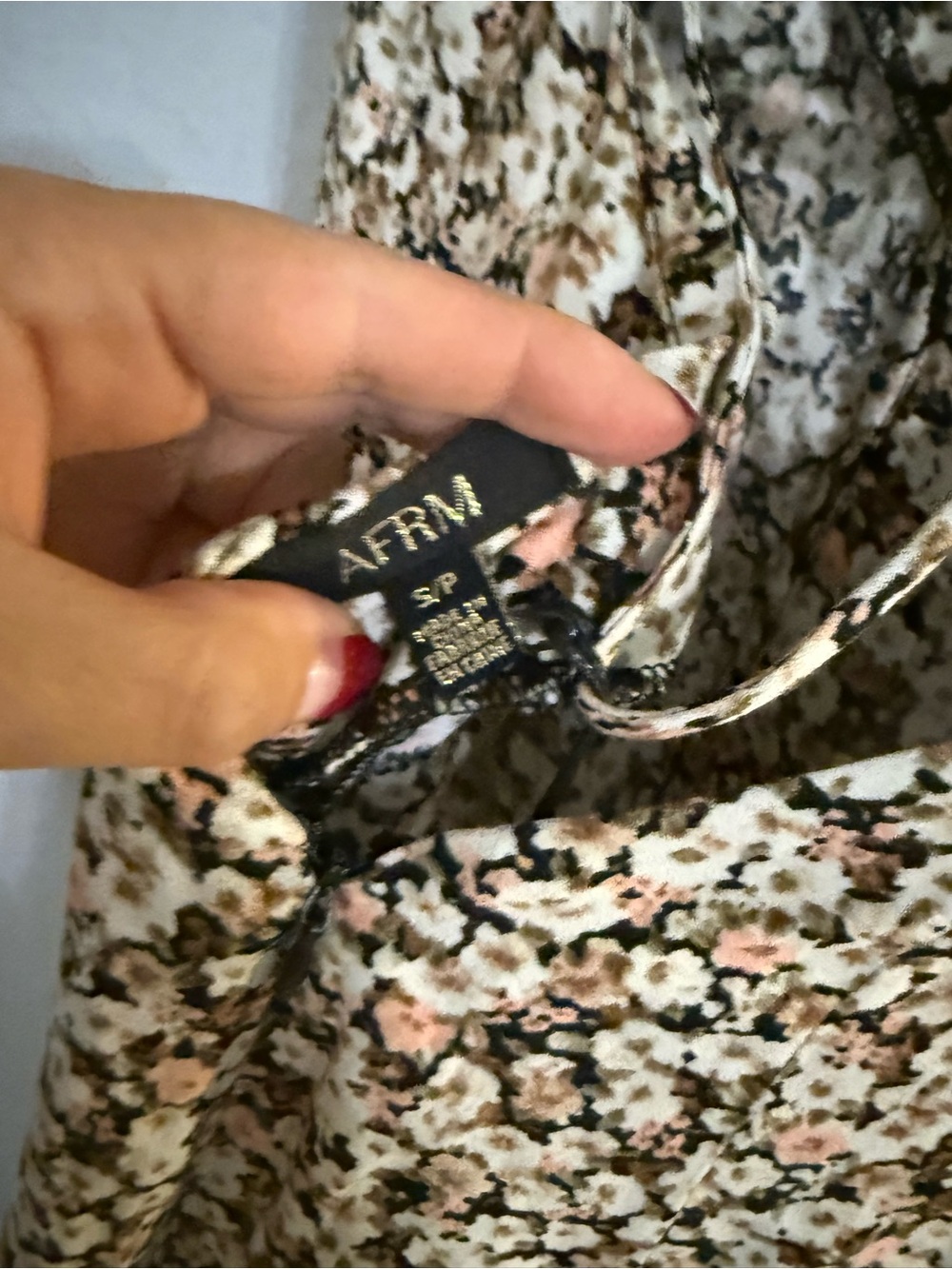 AFRM Beige Floral Slip Midi Dress - Picture 8 of 8